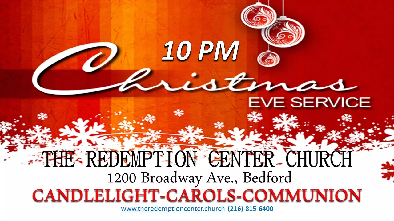 10pm christmas eve service poster